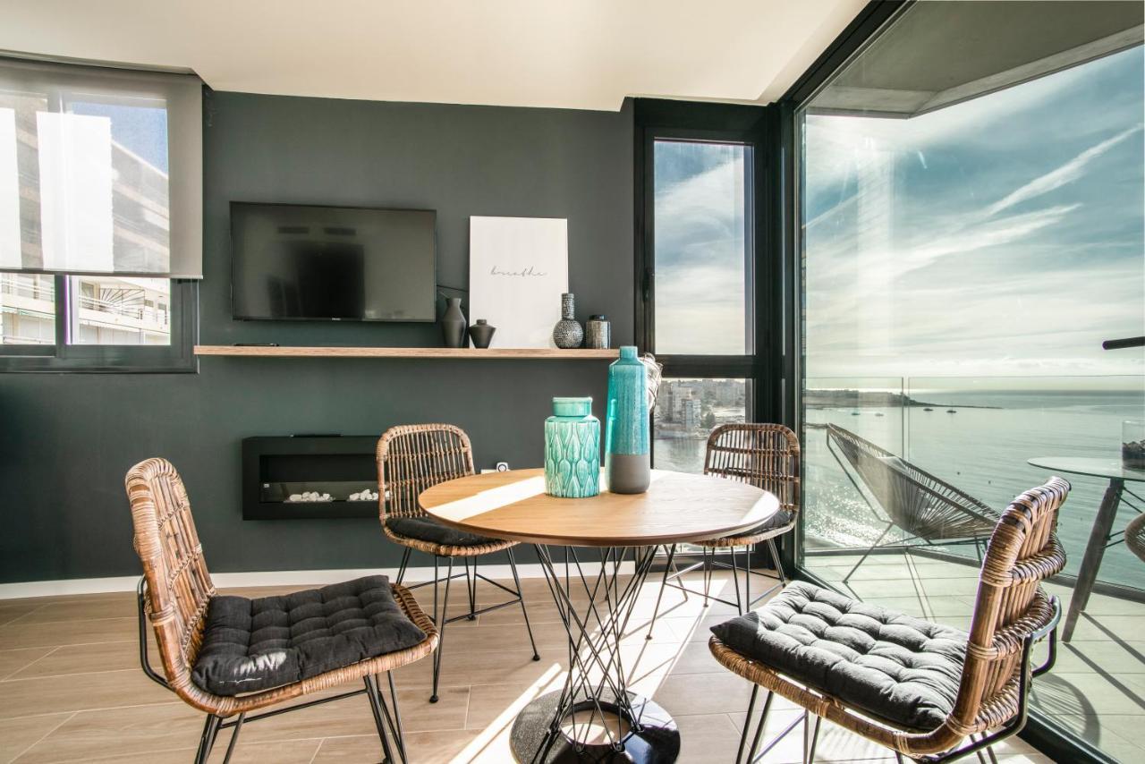 Modern Sea Front Sea Water Apartment Alicante Bagian luar foto