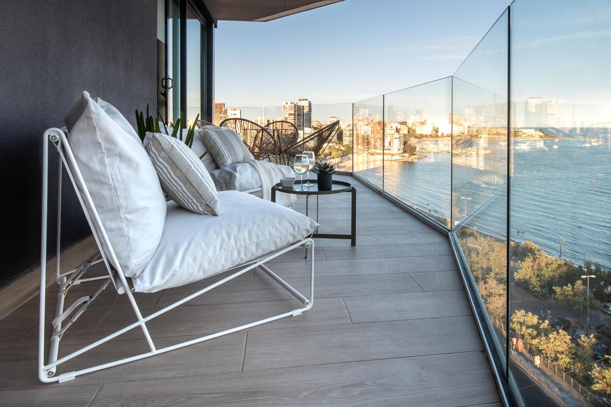 Modern Sea Front Sea Water Apartment Alicante Bagian luar foto