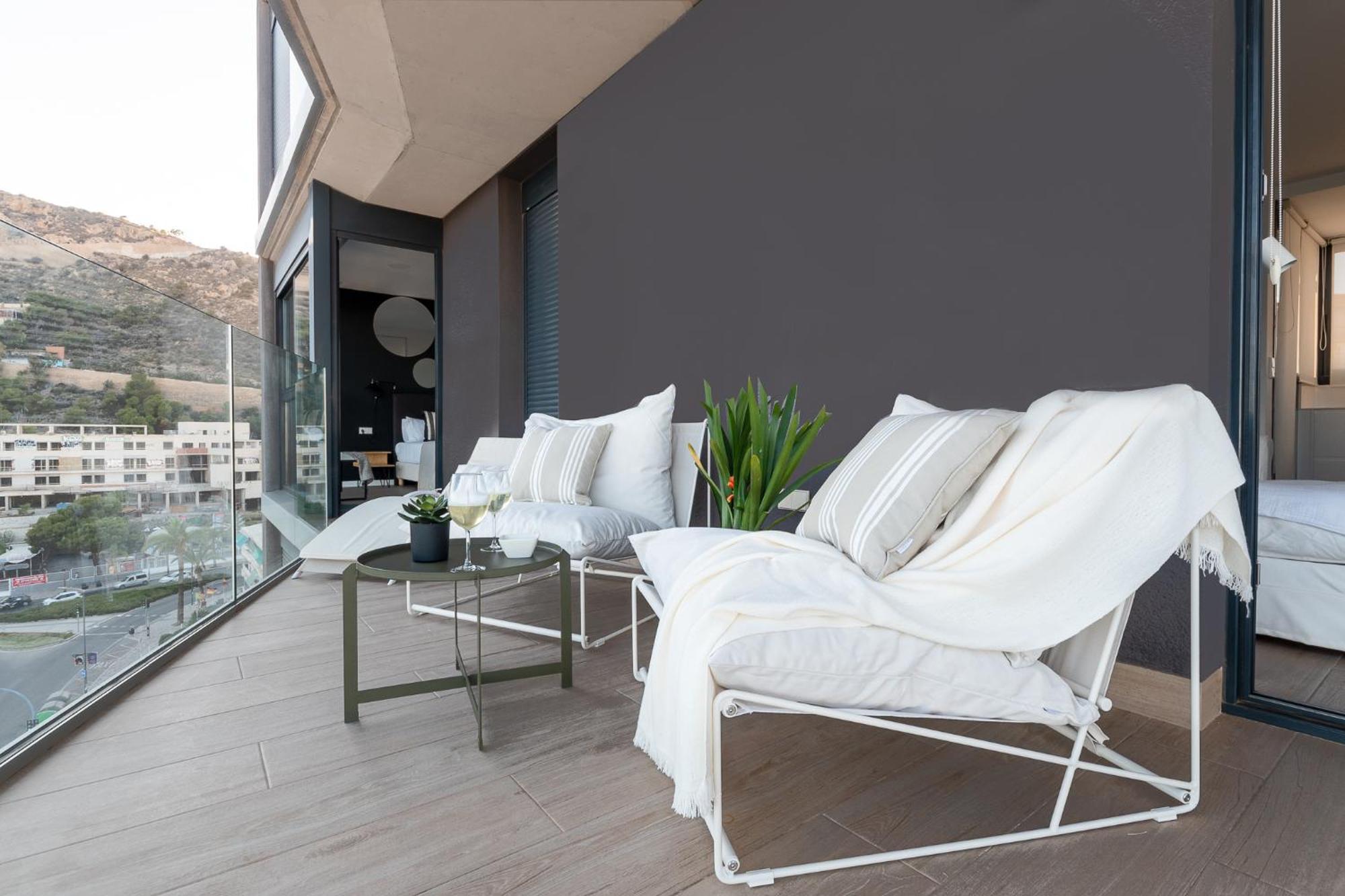 Modern Sea Front Sea Water Apartment Alicante Bagian luar foto